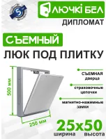Люк под плитку со съемной дверцей Дипломат 25-50 — фото, характеристики