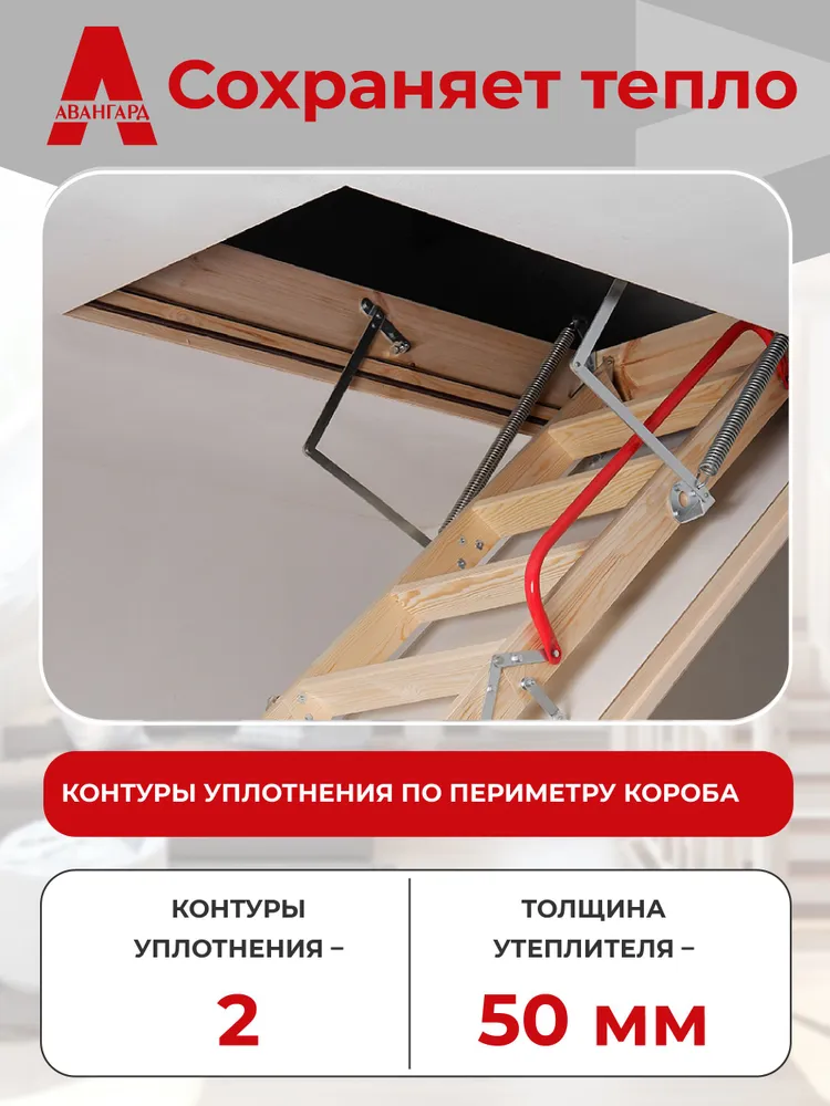 Чердачная лестница Premium Termo Long 70x120x363 — фото, характеристики