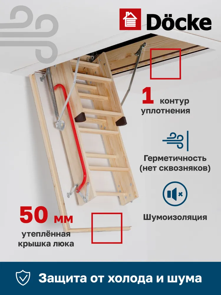 Чердачная лестница Docke Standard Termo 60x120x300 — фото, характеристики