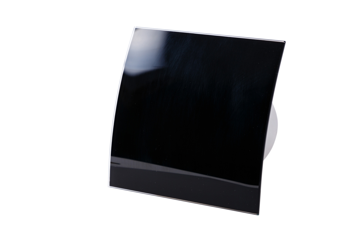 Вентилятор вытяжной Awenta System+ Silent 100 Escudo Glass Czarny Polysk / KWS100-PEGB100P — фото, характеристики