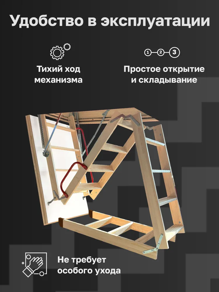 Чердачная лестница Premium Termo Long 70x120x363 — фото, характеристики