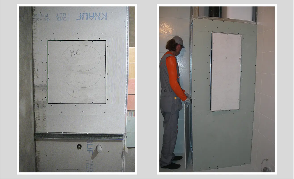 Зашивка стены и короба плитой ГВЛВ или ГКЛ