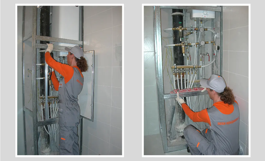 Подготовка проема для монтажа в короб