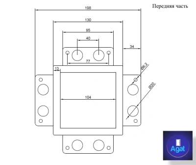 Вентиляционная решетка Keramo Air 130x130 (Черная) детальное фото