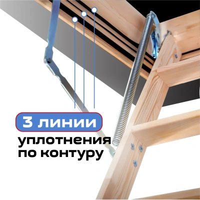 Фото Чердачная лестница Docke LUX 70x120x300 в интернет-магазине kupiluki.by