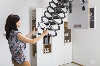 Фото Лестница ножничная термоизоляционная Fakro LSТ 60x120x280 в интернет-магазине kupiluki.by