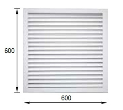 Фото Решетка радиаторная ПВХ белая, 600x600 в интернет-магазине kupiluki.by