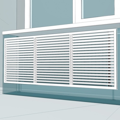 Фото Решетка радиаторная ПВХ белая, 600x1500 в интернет-магазине kupiluki.by