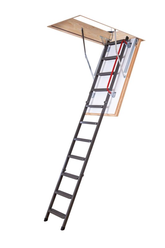 Лестница чердачная металлическая Fakro LTM 70x120x280 — фото, характеристики