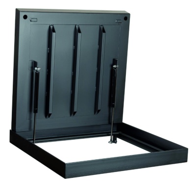 Люк тротуарный под брусчатку с амортизаторами Бродвей 800х800х90 нагрузка до 5т детальное фото