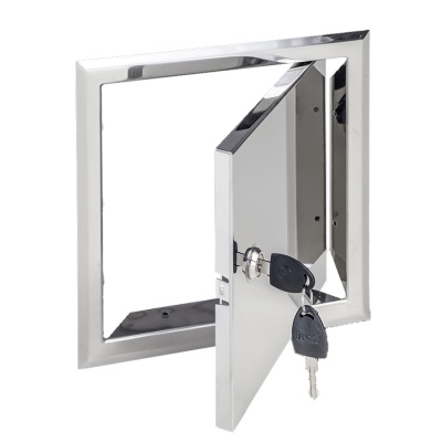 Фото Люк нержавейка матовый с замком 20x20 в интернет-магазине kupiluki.by