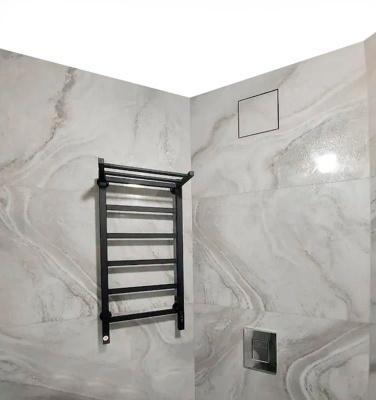 Решетка + вентилятор Keramo Air-Vent Premuim 200х200 D100 (черная) детальное фото