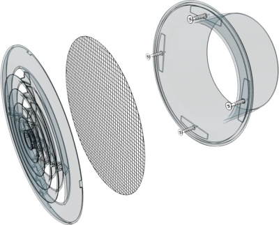 Фото Диффузор круглый Виенто с фланцем 100 мм в интернет-магазине kupiluki.by