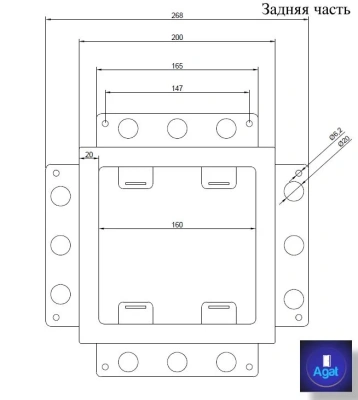Вентиляционная решетка Keramo Air 200x200 (Черная) детальное фото