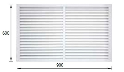 Фото Решетка радиаторная ПВХ белая, 600x900 в интернет-магазине kupiluki.by