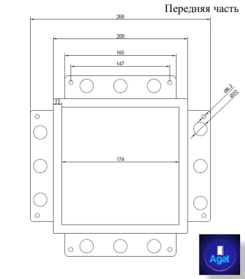 Вентиляционная решетка Keramo Air 200x200 (Черная) детальное фото