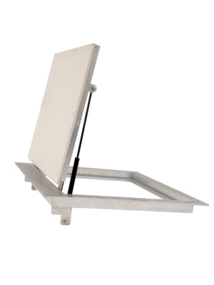 Алюминиевый люк напольный с газовыми амортизаторами Погребок АЛЮМ 90-90 детальное фото