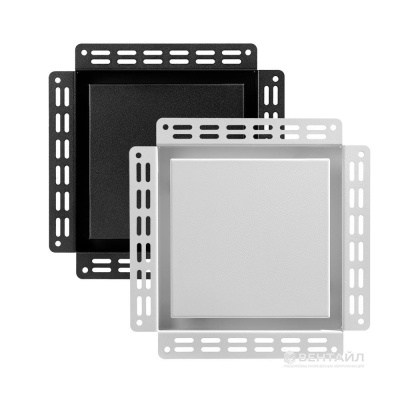 Решетка под покраску Вентайл Дизайн-У 260x260 черная (для вентилятора D150) детальное фото