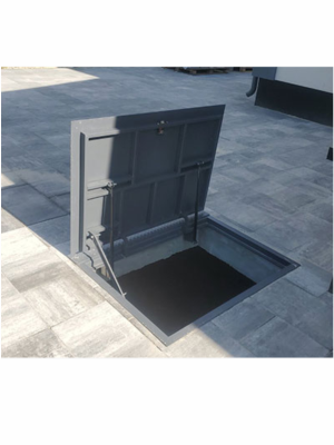 Фото Люк рифленый металлический с амортизаторами Погребок Техно 60-80П в интернет-магазине kupiluki.by