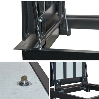 Фото Стальной напольный люк под плитку с газовыми амортизаторами Паритет Revizor в интернет-магазине kupiluki.by