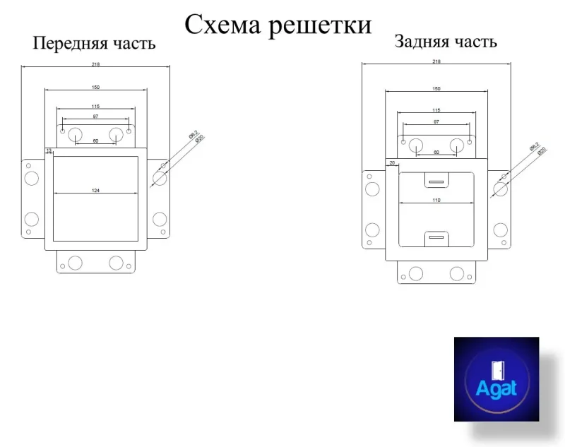 Вентиляционная решетка Plaster Air 150x150 (Черная) — фото, характеристики