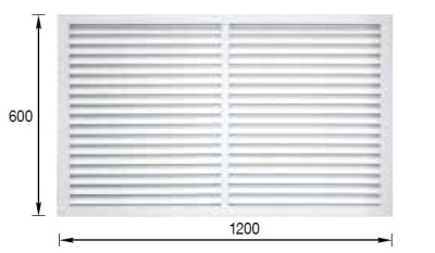 Фото Решетка радиаторная ПВХ белая, 600x1200 в интернет-магазине kupiluki.by