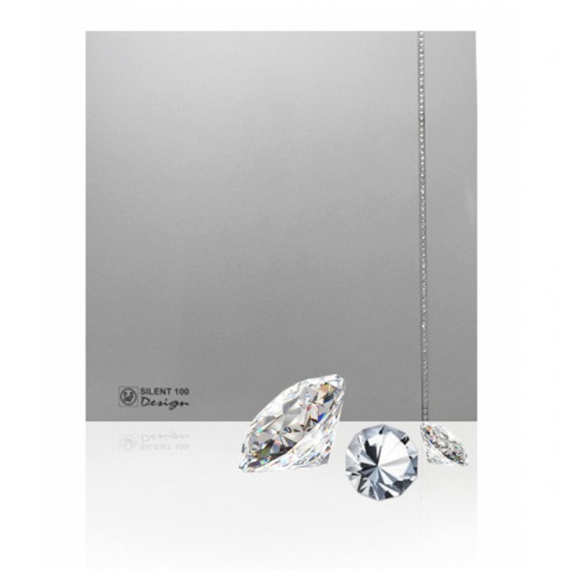 Вентилятор SILENT-100 CZ SILVER DESIGN SWAROVSKI — фото, характеристики