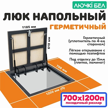 Люк напольный с амортизаторами Герметичный 70х120П купить в Минске
