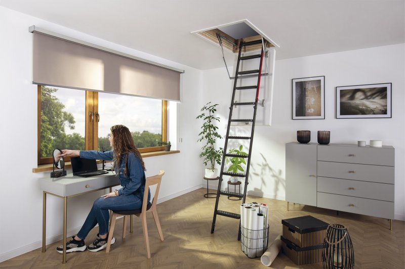 Чердачная лестница FAKRO LMT 70×140×305 см — фото, характеристики