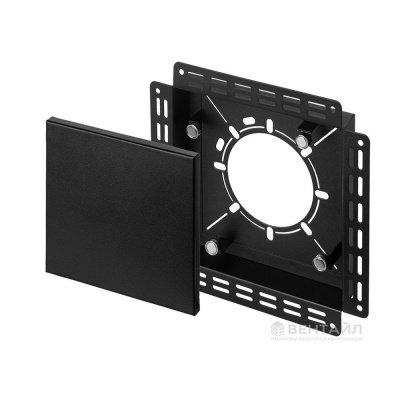 Решетка под покраску Вентайл Дизайн-У 260x260 черная (для вентилятора D150) детальное фото