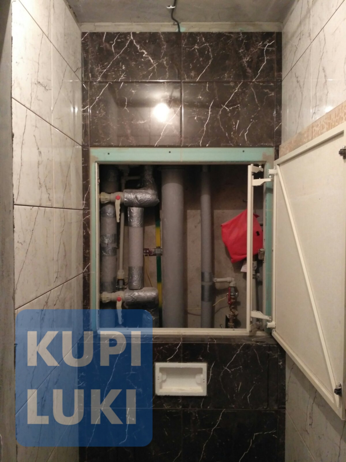 Усиленный стальной люк под плитку Премиум 80х80