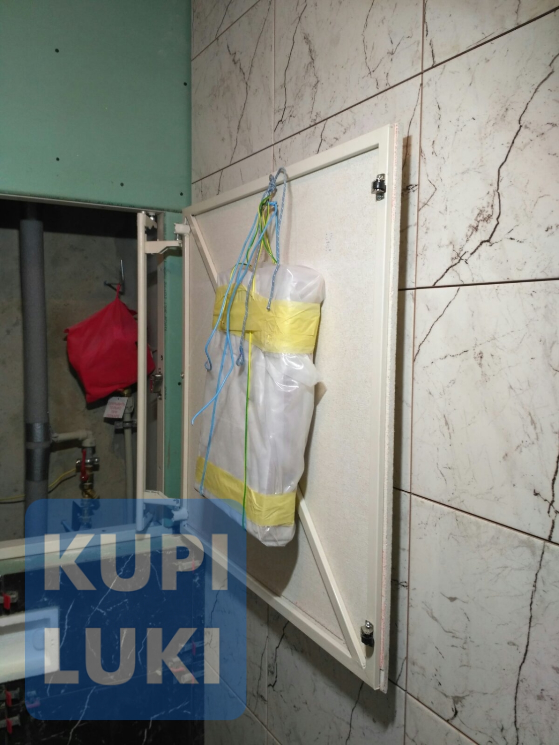 Усиленный стальной люк под плитку Премиум 80х80