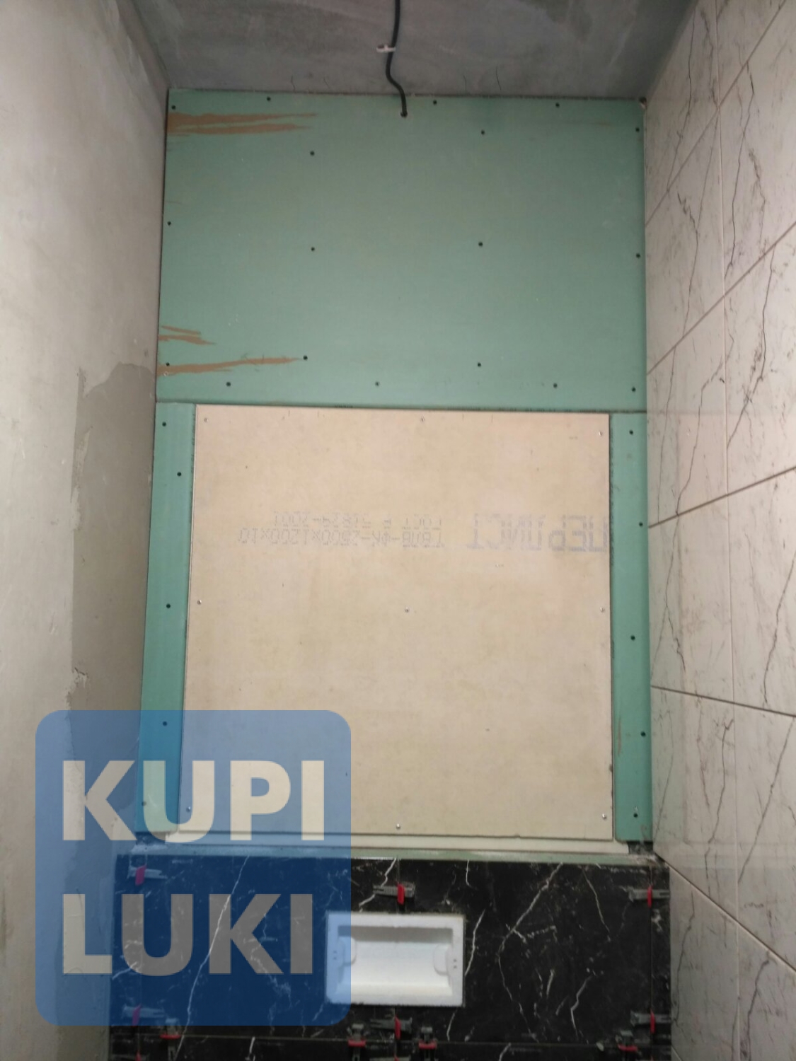 Усиленный стальной люк под плитку Премиум 80х80